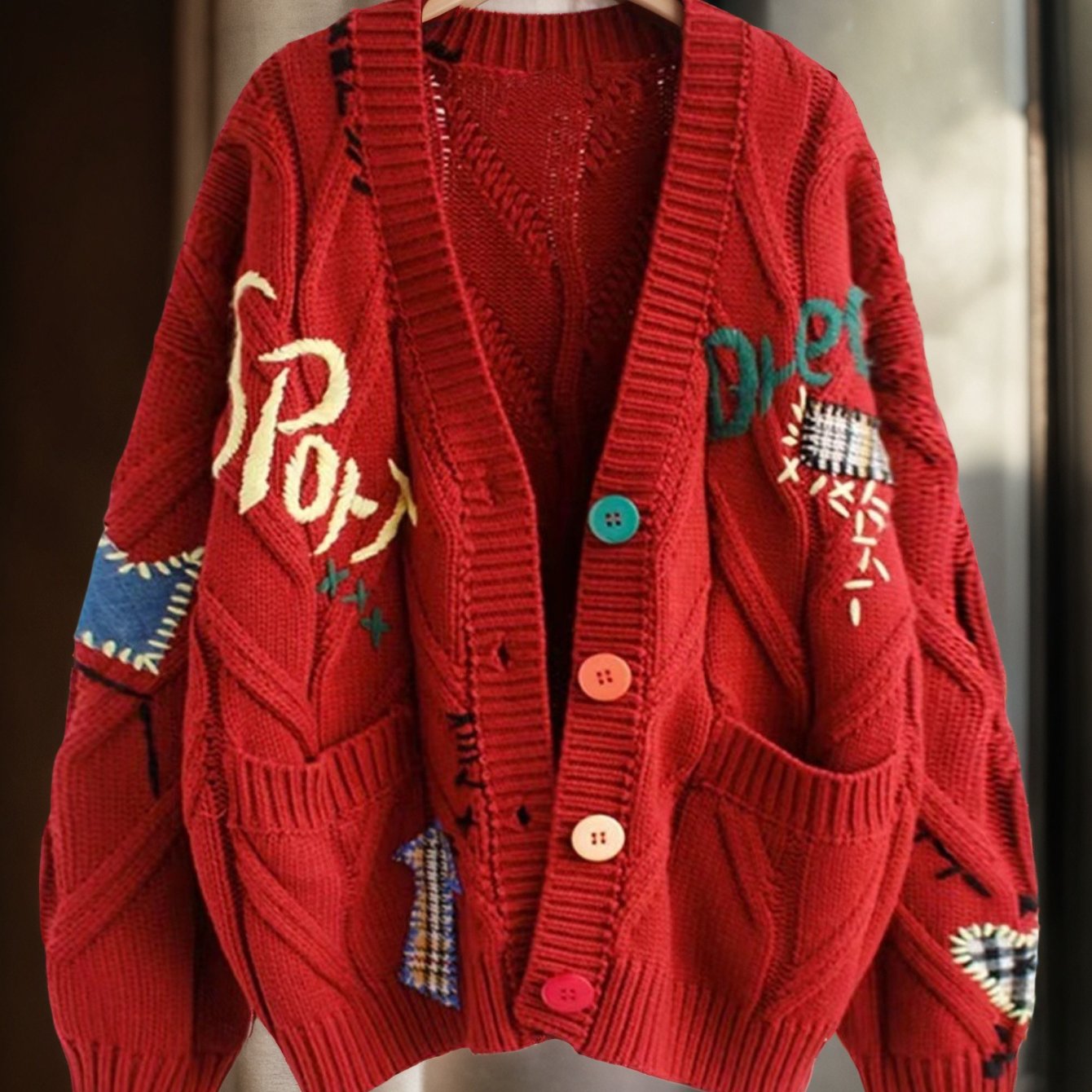 Elegant Women's Heavy-Duty Cardigan Jacket - Warm Winter Wear