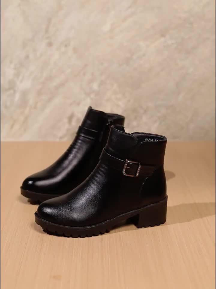 Women's Winter Boots, Elegant and Comfortable Women's Shoes, Ladies' Riding Winter Outdoor Christmas Gift, Thickened -Lined Short Boots, Comfortable, Cold-Proof, Slip-Resistant, Durable, Warm Shoes 4