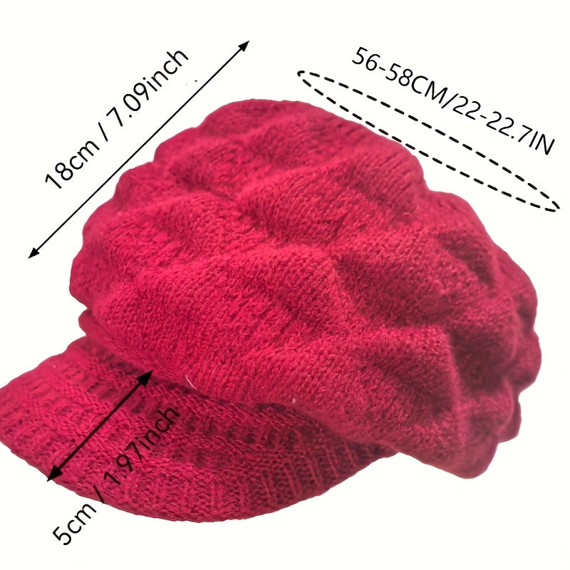 Bonito e quente chapéu de pato para outono e inverno, perfeito para uso casual com proteção auricular.