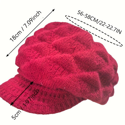 Bonito e quente chapéu de pato para outono e inverno, perfeito para uso casual com proteção auricular.