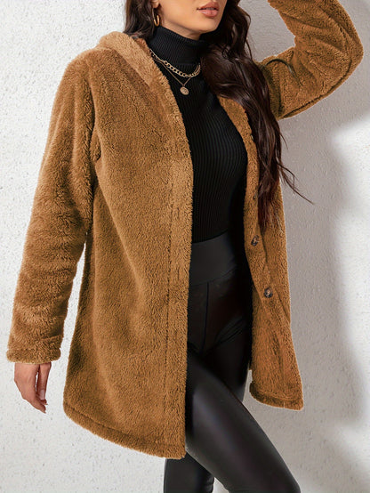 Elegant Women’s Fleece Jacket – Cozy Fall/Winter Outerwear