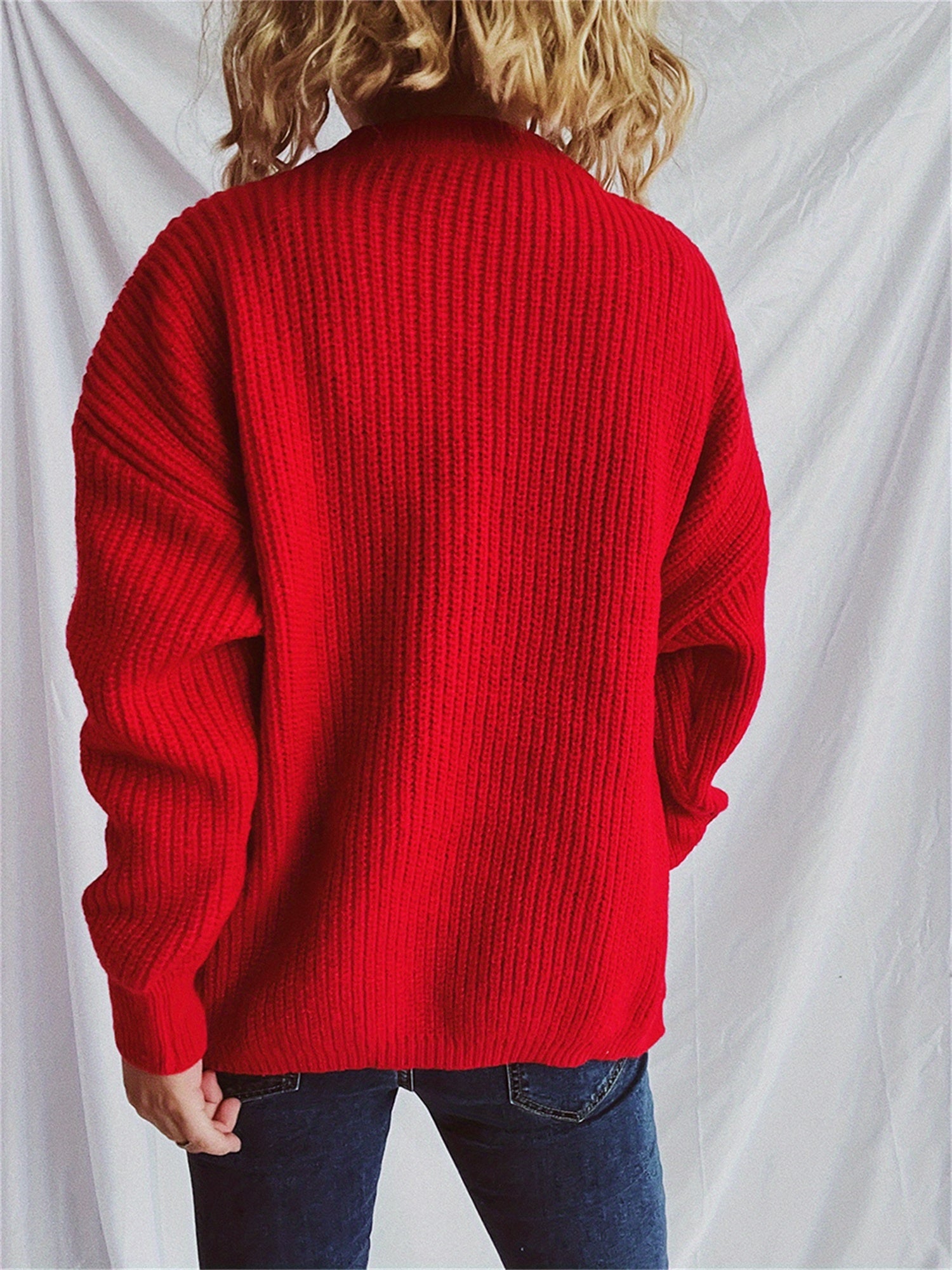 Suéter de Natal para Mulheres com Bordado de Gengibre - Blusa de Manga Longa e Gola Redonda Aconchegante, Casual para Festas de Natal e Reuniões em Família, Lavável na Máquina