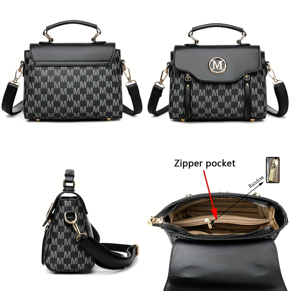 Fashionable Vintage Patterned Women'S Shoulder Bag | Multi-Pocket, Removable Strap, Large Capacity, Ideal for Daily Outings, Travel, Work, Shopping, and Dining, Great Gift for Family and Friends