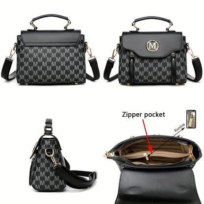 Fashionable Vintage Patterned Women'S Shoulder Bag | Multi-Pocket, Removable Strap, Large Capacity, Ideal for Daily Outings, Travel, Work, Shopping, and Dining, Great Gift for Family and Friends