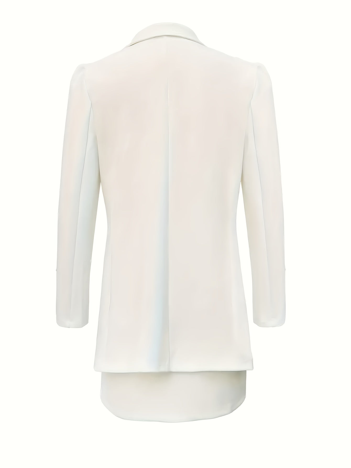 Ladies' Elegant Commuter Notch Lapel Double-Breasted Suit Skirt Set