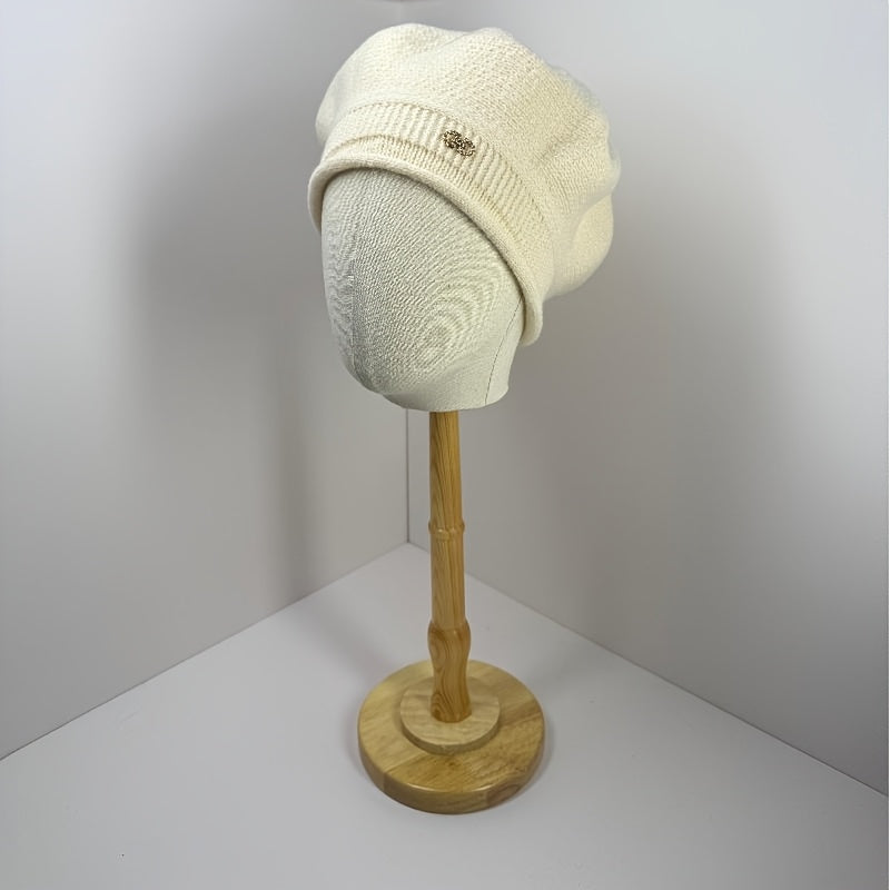 4 Cores Disponíveis Beret Feminino Novo Outono Inverno Moda Versátil Gorro, Chapéu de Inverno para Mulheres, Gorro para Mulheres, Chapéu de Inverno Para Mulheres Clima Frio, gorro inverno mulher, gorros inverno mulher, gorros