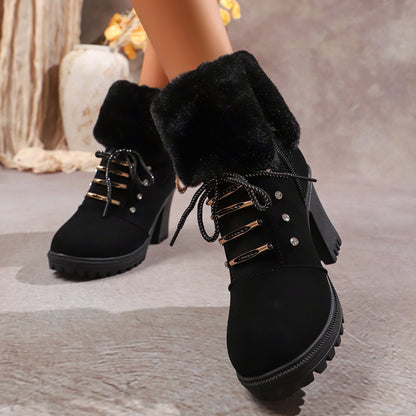 8 Sizes Available Women's Fashion Boots, Ankle Boots, Short Boots, Winter Warm Plush Shoes for Women