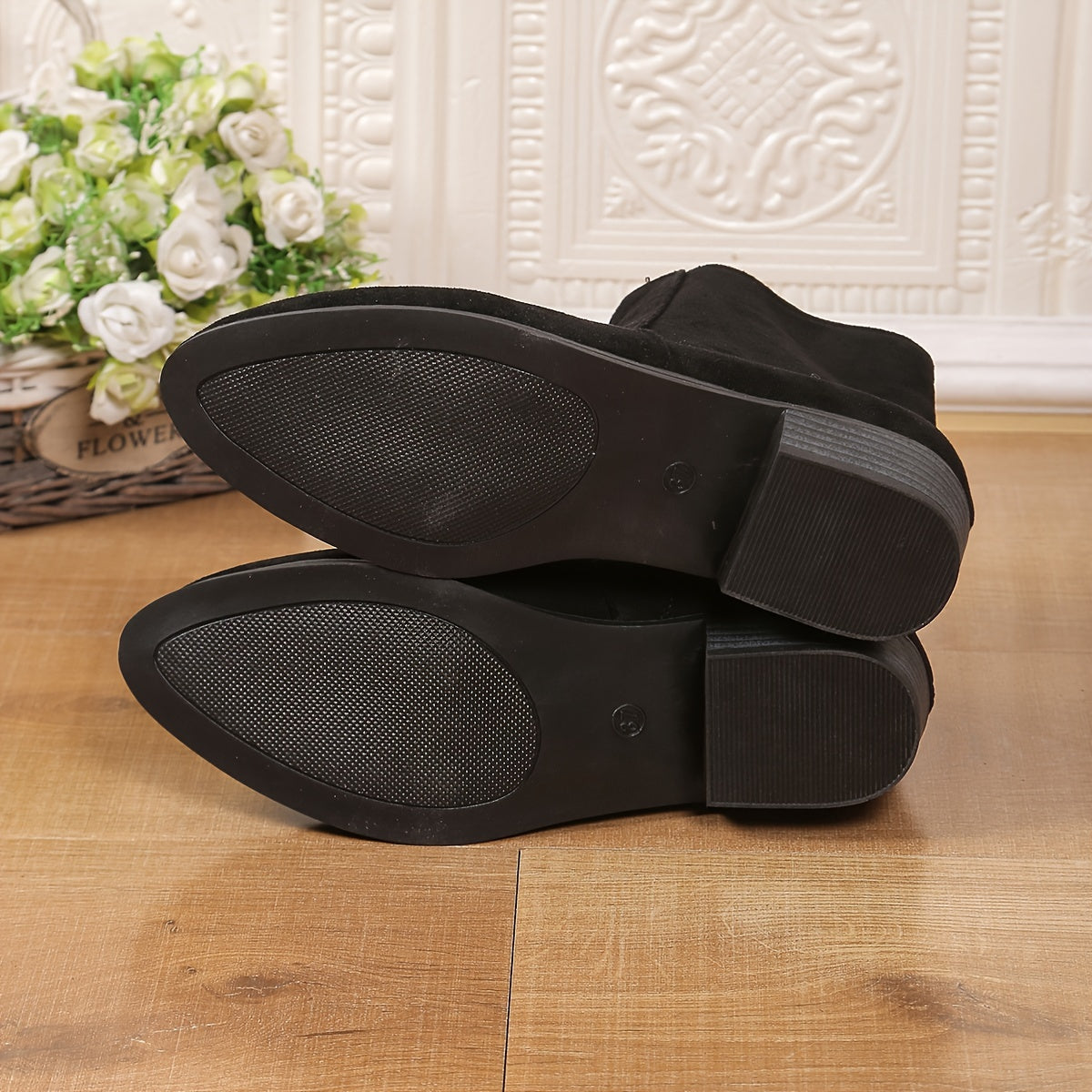 Women'S Chunky Platform Ankle Boots - Slip-On Zipper Closure, Cushioned Insole & Non-Slip Rubber Sole - Faux Cover Boots for Everyday & Formal Outfits - Fall/Winter