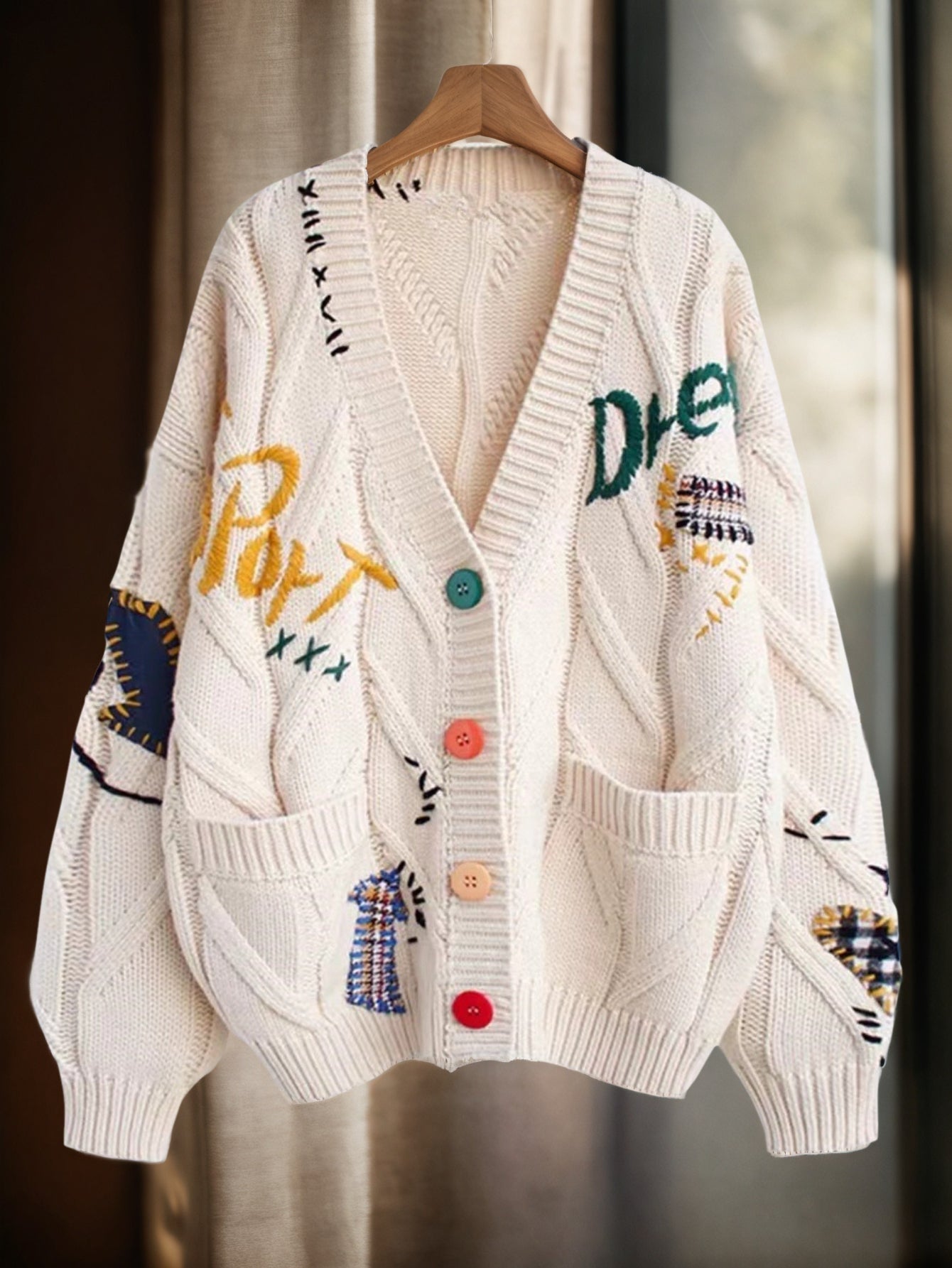 Women's 90.72 KG+ Heavy-Duty Cardigan Jacket - Elegant Collar Button-Front Sweater Coat, Machine Washable Winter Warm Outerwear Uniforms, Office & Casual Wear (Age-Reducing Fit, Red)