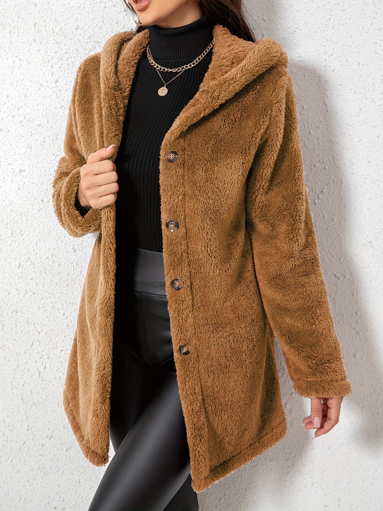 Elegant Women’s Fleece Jacket – Cozy Fall/Winter Outerwear