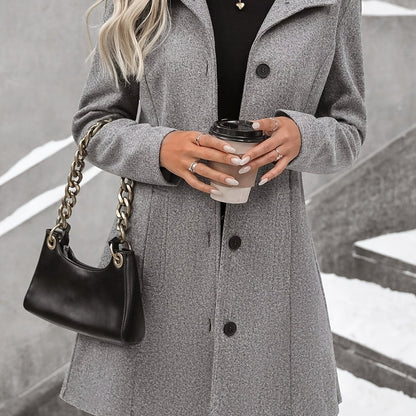 Elegant Grey Trench Coat for Women - Stylish & Versatile