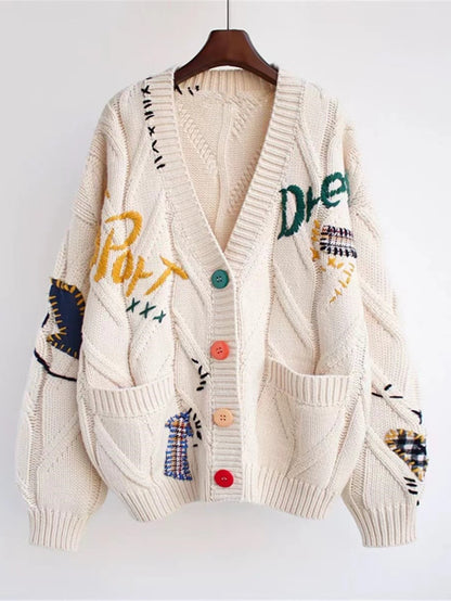 Women's 90.72 KG+ Heavy-Duty Cardigan Jacket - Elegant Collar Button-Front Sweater Coat, Machine Washable Winter Warm Outerwear Uniforms, Office & Casual Wear (Age-Reducing Fit, Red)