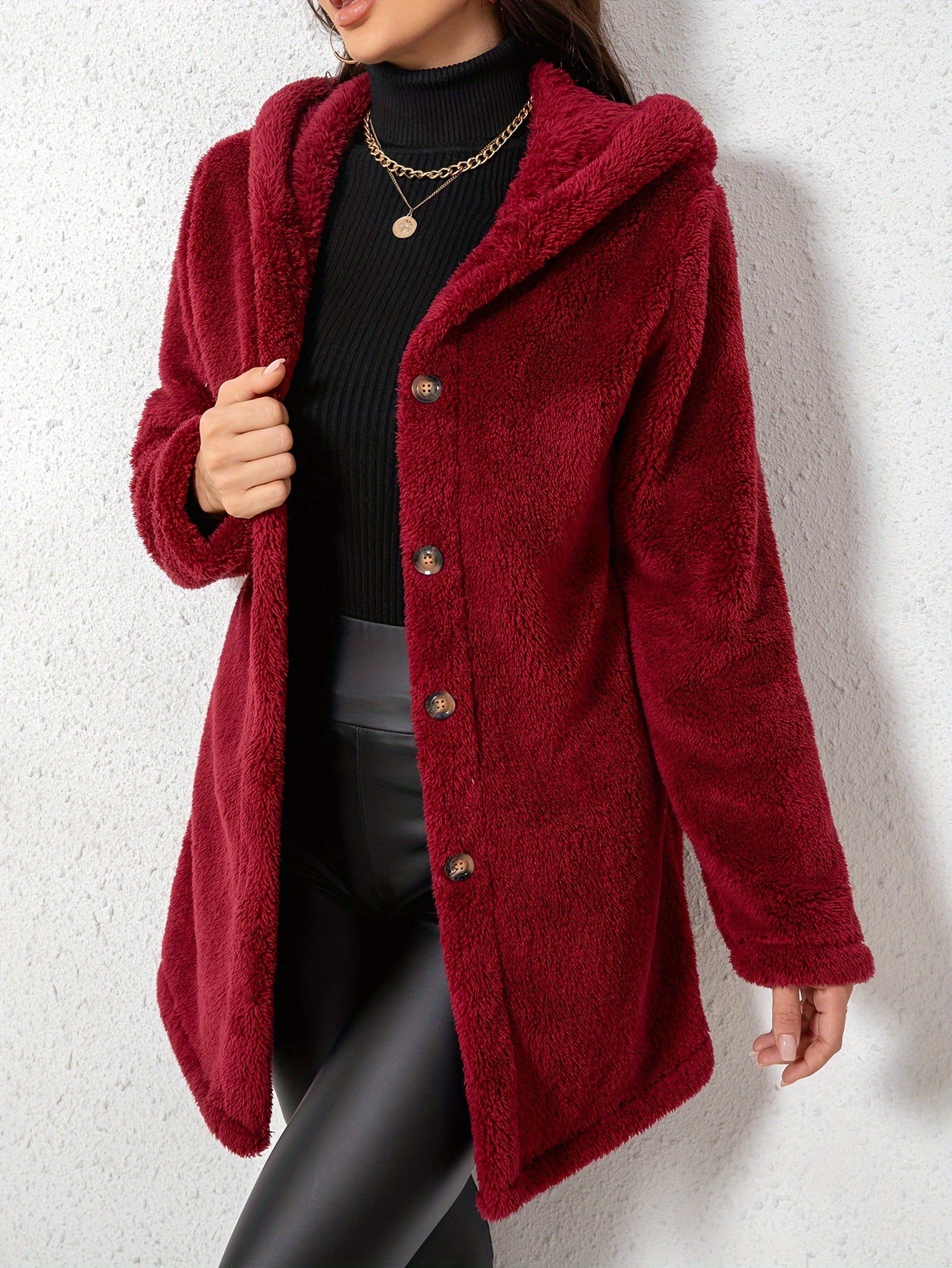 Elegant Women’s Fleece Jacket – Cozy Fall/Winter Outerwear