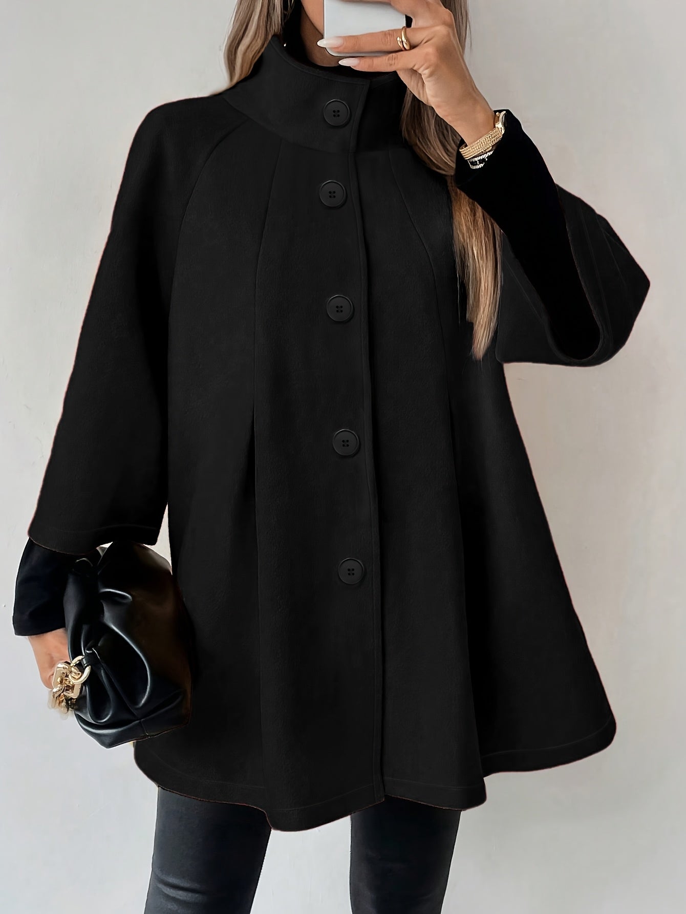 Casaco de tweed borbulhante para mulheres - Vestuário formal e casual longo com fecho de botão frontal, elegante para escritório e festa, para outono/inverno, roupa de frio chique em tom vermelho sofisticado, casacos de inverno para senhoras, moda sazonal, design eterno, construção durável, vestuário exterior elegante, mulheres com consciência da moda, moda de outono, silhueta clássica, material de alta qualidade, mulheres profissionais