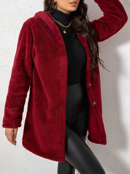 Elegant Women’s Fleece Jacket – Cozy Fall/Winter Outerwear