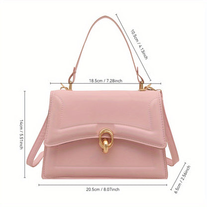 Women's Convertible Crossbody Bag - Detachable Strap Shoulder Purse, with Golden-Tone Hardware, Minimalist Everyday & Formal Handbag for Women (Black, Pink, White) - Lightweight & Durable Design