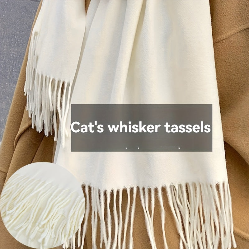 1pc Echarpe de Inverno para Mulheres - Elegante e Minimalista, Suave e Elegante Xale para Clima Frio, para o Dia a Dia e Eventos Formais - Presente Perfeito para o Natal/Ano Novo para Mulheres - Acessório de Luxo CISILY para Inverno, Echarpe de Inverno, Roupa para Clima Frio, Estilo Sofisticado, Material de Alta Qualidade, Estiloso, Presente de Férias, Design Clássico, Material Premium, Mulheres Conscientes da Moda, Echarpe de Inverno para Mulheres, Echarpe para Mulheres no Inverno, Echarpe de