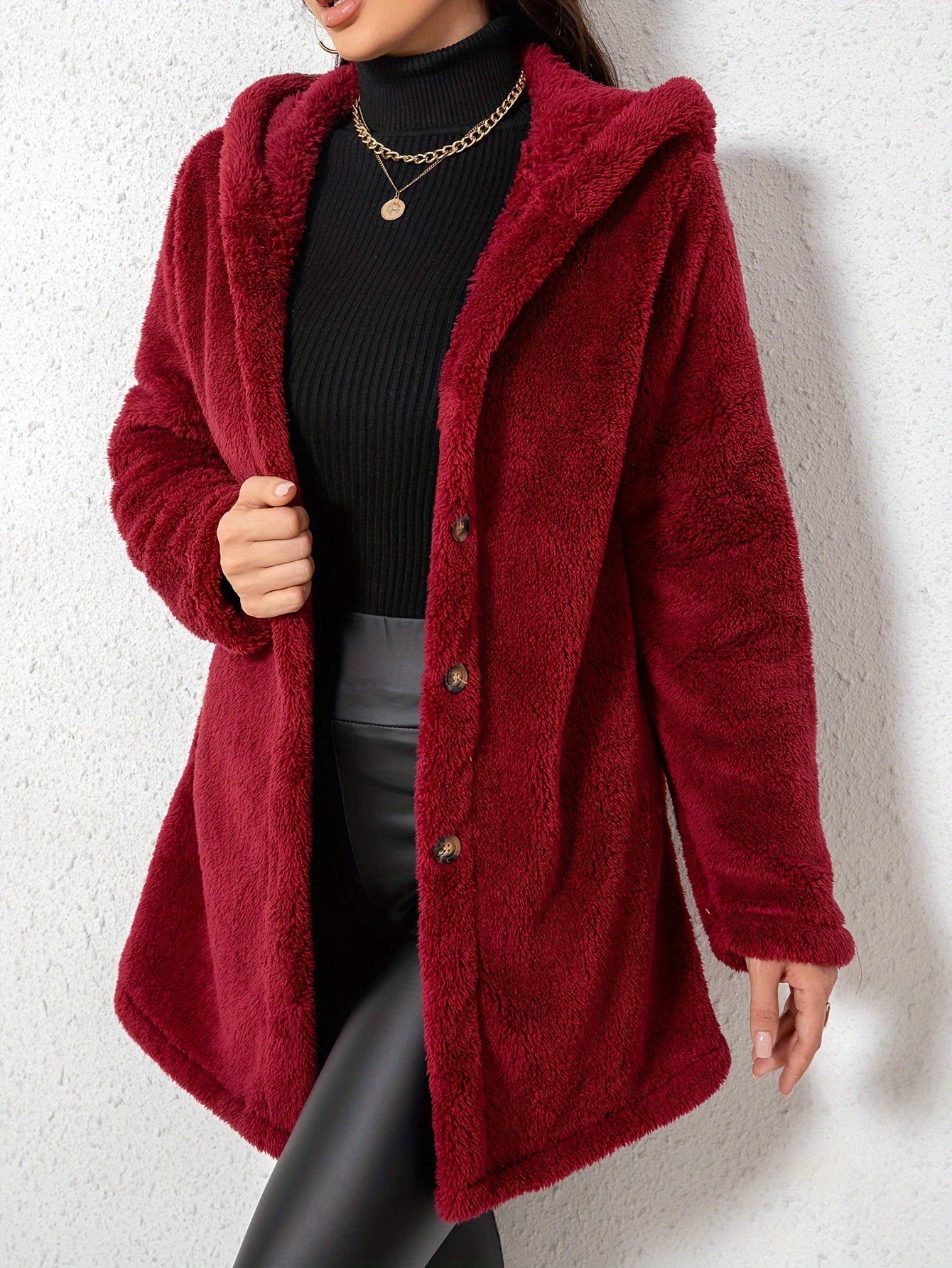 Elegant Women’s Fleece Jacket – Cozy Fall/Winter Outerwear