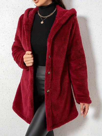 Elegant Women’s Fleece Jacket – Cozy Fall/Winter Outerwear