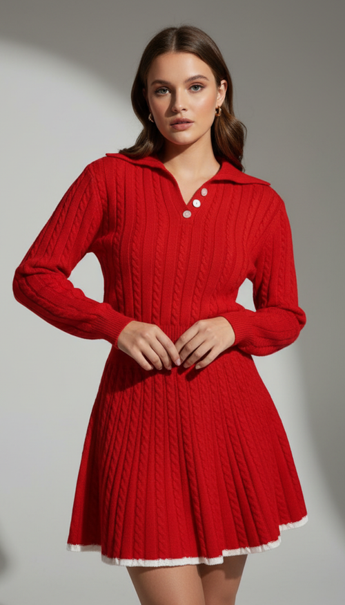 Chic Autumn Patchwork 2-Piece Skirt Set