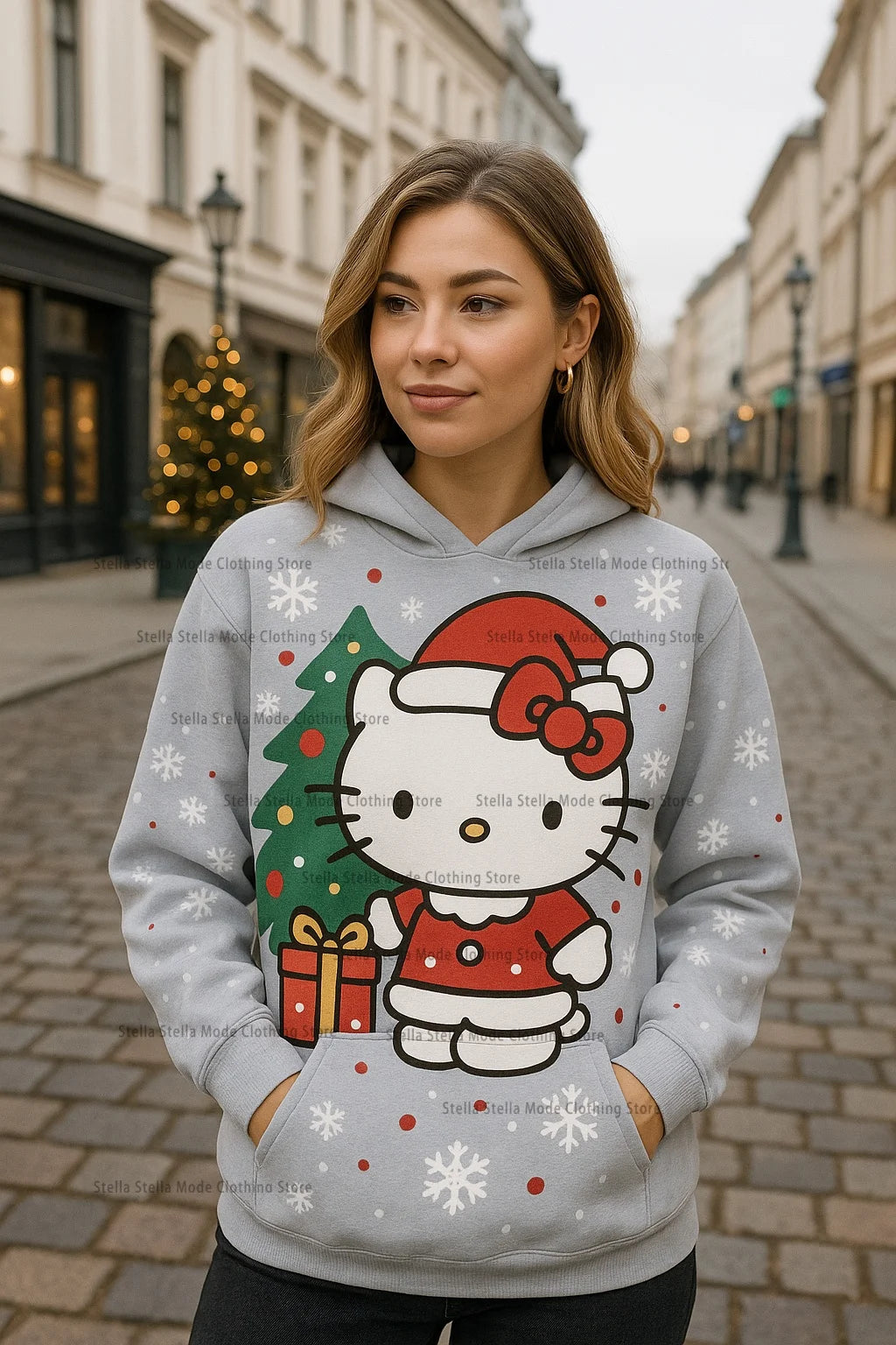 Hello Kitty Christmas Hoodie – Soft, Warm & Kawaii Winter Wear