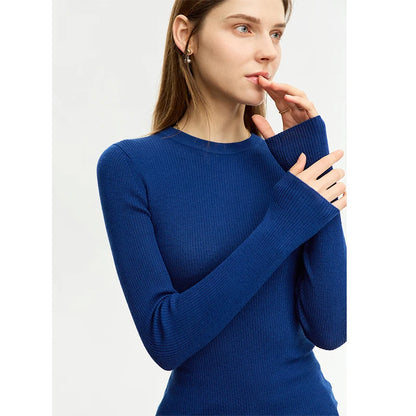 AMII Women's Slim Fit Turtleneck Sweater - High Elastic Warm Pullover