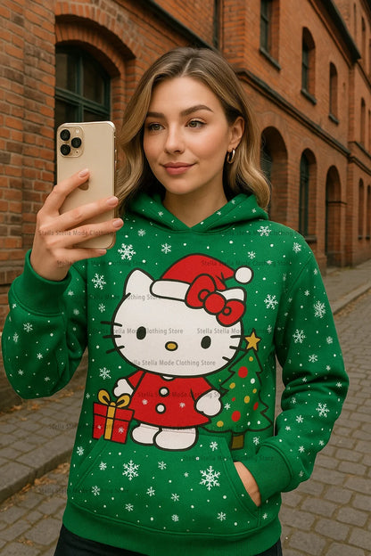 Hello Kitty Christmas Hoodie – Soft, Warm & Kawaii Winter Wear