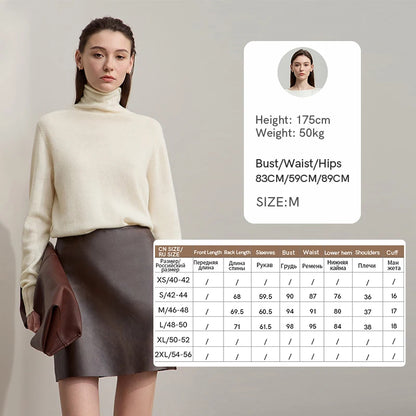 AMII Women's 100% Wool Sweater - Autumn Casual Elegance