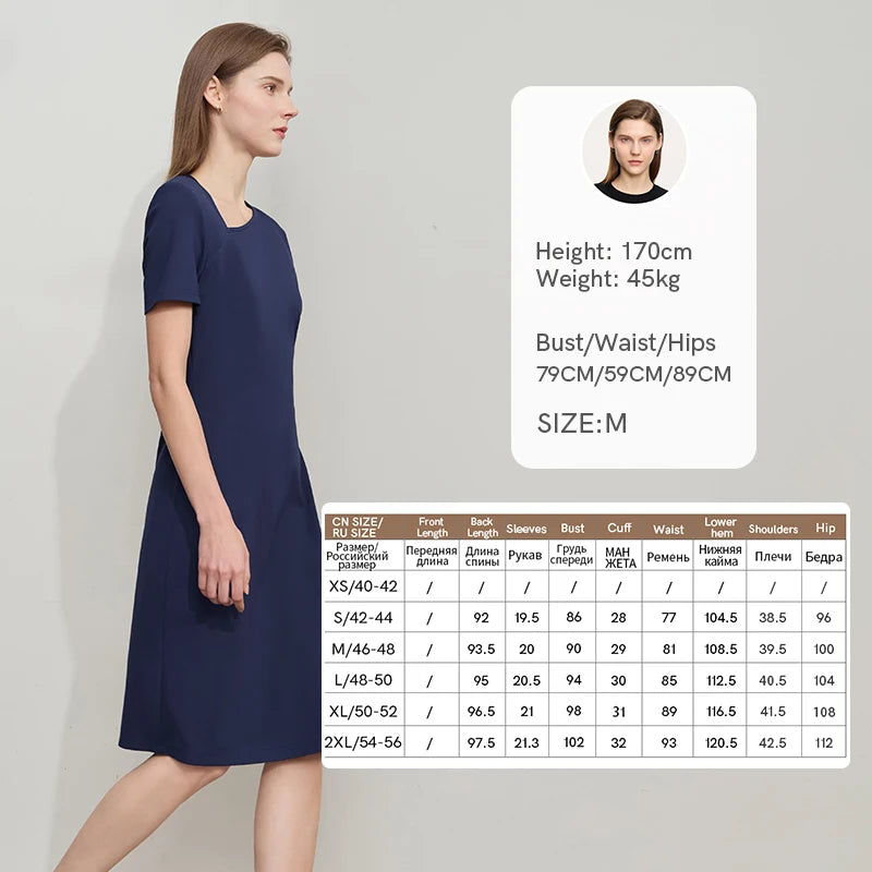Elegant Minimalist Knit Dress for Summer Office Chic
