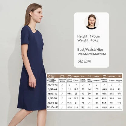 Elegant Minimalist Knit Dress for Summer Office Chic