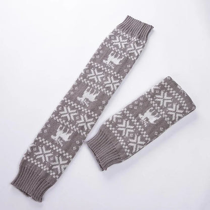 2025 Christmas Knitted Thigh-High Stockings – Cozy Winter Socks