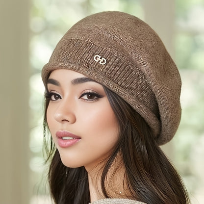 4 Cores Disponíveis Beret Feminino Novo Outono Inverno Moda Versátil Gorro, Chapéu de Inverno para Mulheres, Gorro para Mulheres, Chapéu de Inverno Para Mulheres Clima Frio, gorro inverno mulher, gorros inverno mulher, gorros