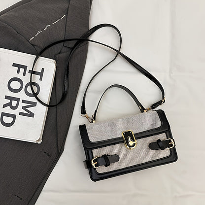 Fashionable Small Square Messenger Bag |, Zipper Closure, Adjustable Strap, Mixed Color, Retro Style, Unisex