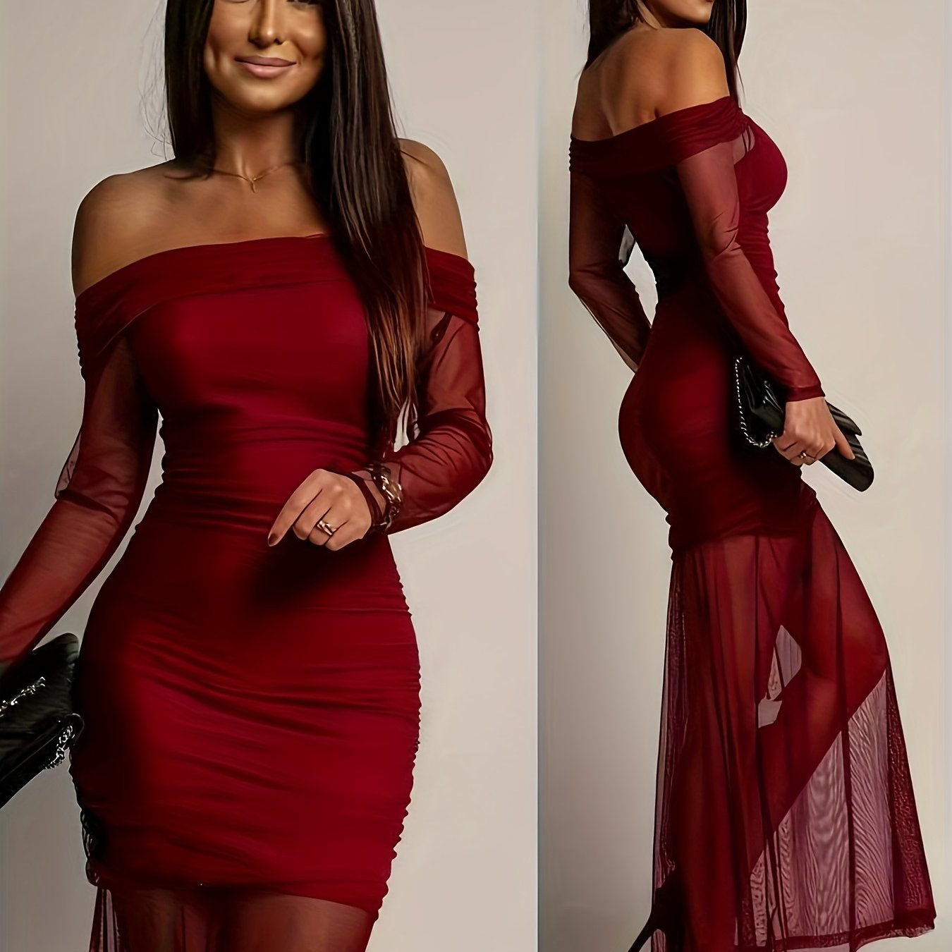 Elegant Off-Shoulder Mermaid Evening Gown