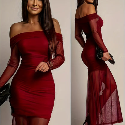 Elegant Off-Shoulder Mermaid Evening Gown