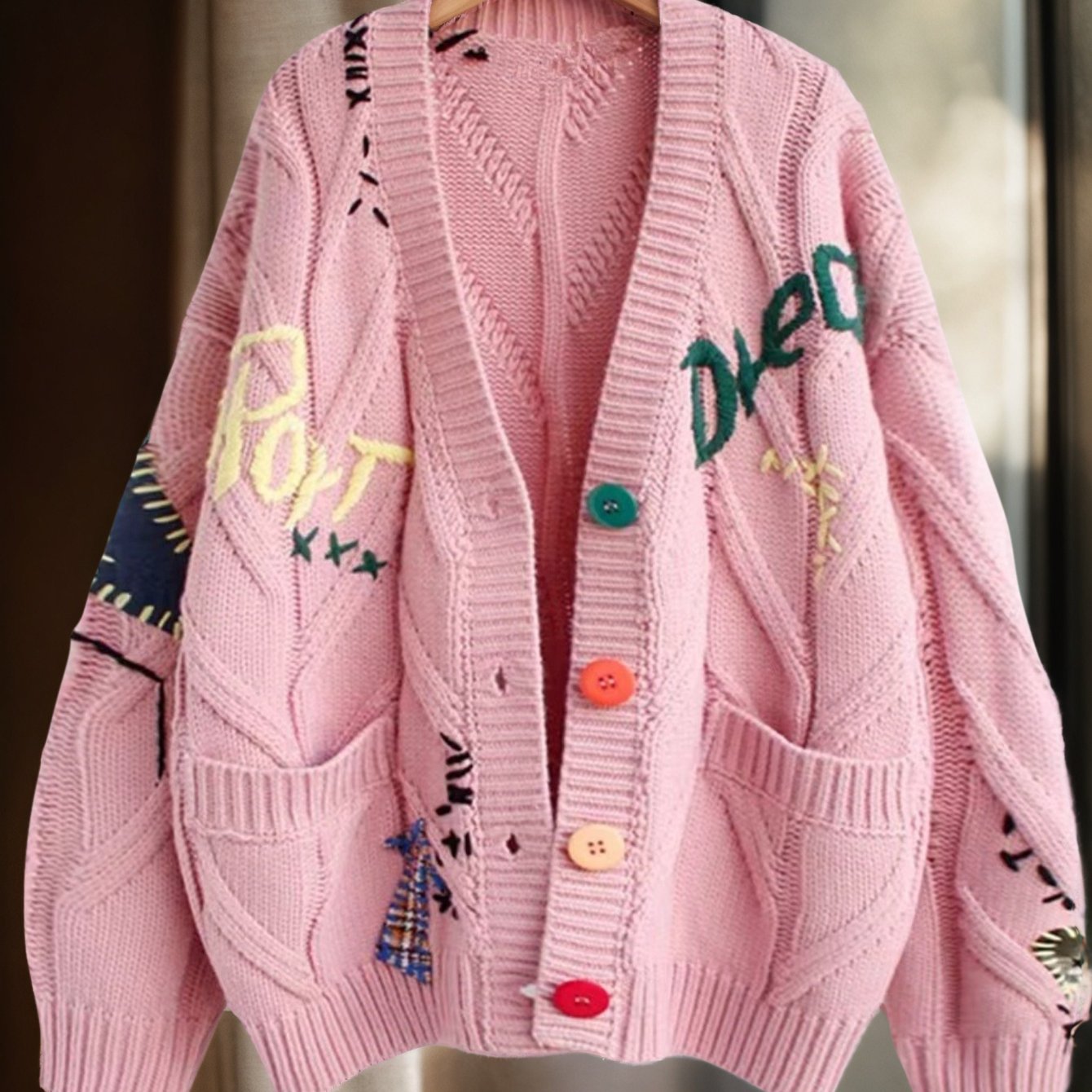 Elegant Women's Heavy-Duty Cardigan Jacket - Warm Winter Wear