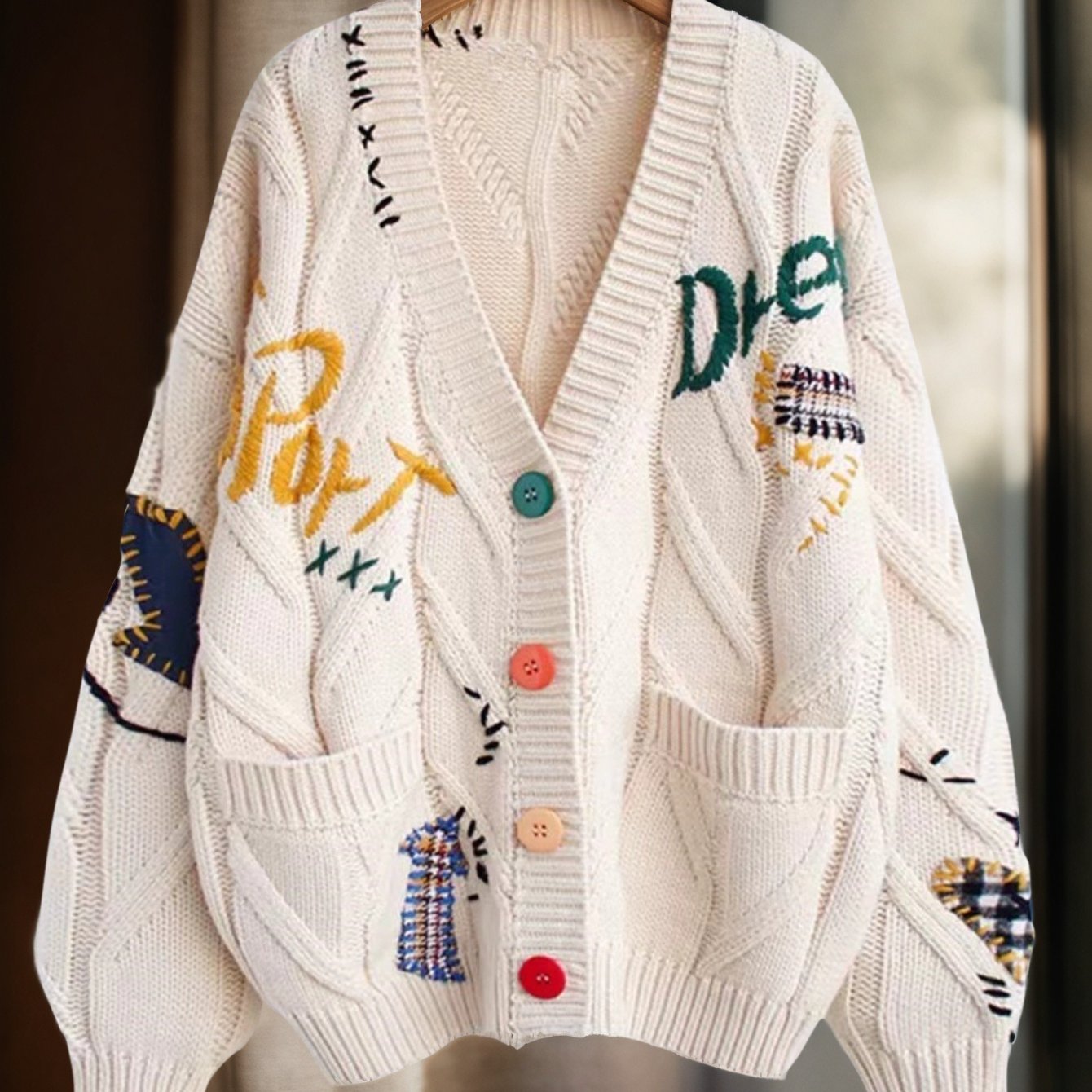 Elegant Women's Heavy-Duty Cardigan Jacket - Warm Winter Wear