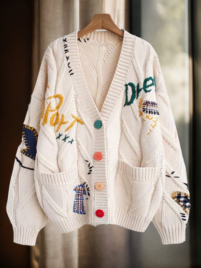 Women's 90.72 KG+ Heavy-Duty Cardigan Jacket - Elegant Collar Button-Front Sweater Coat, Machine Washable Winter Warm Outerwear Uniforms, Office & Casual Wear (Age-Reducing Fit, Red)