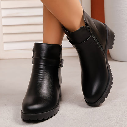 Women's Winter Boots, Elegant and Comfortable Women's Shoes, Ladies' Riding Winter Outdoor Christmas Gift, Thickened -Lined Short Boots, Comfortable, Cold-Proof, Slip-Resistant, Durable, Warm Shoes 4