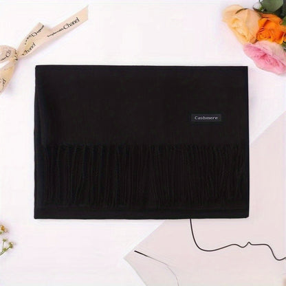 1 Cachecol Grosso e Quente para Mulher - Envolvimento de Pescoço Minimalista Elegante, Xaile Suave e Elegante para Clima Frio, Eventos Diários e Formais - Acessório de Inverno, Presente de Natal/Ano Novo para Mulheres - Durável e Fácil de Cuidar, Cachecol de Inverno, Equipamento para Clima Frio