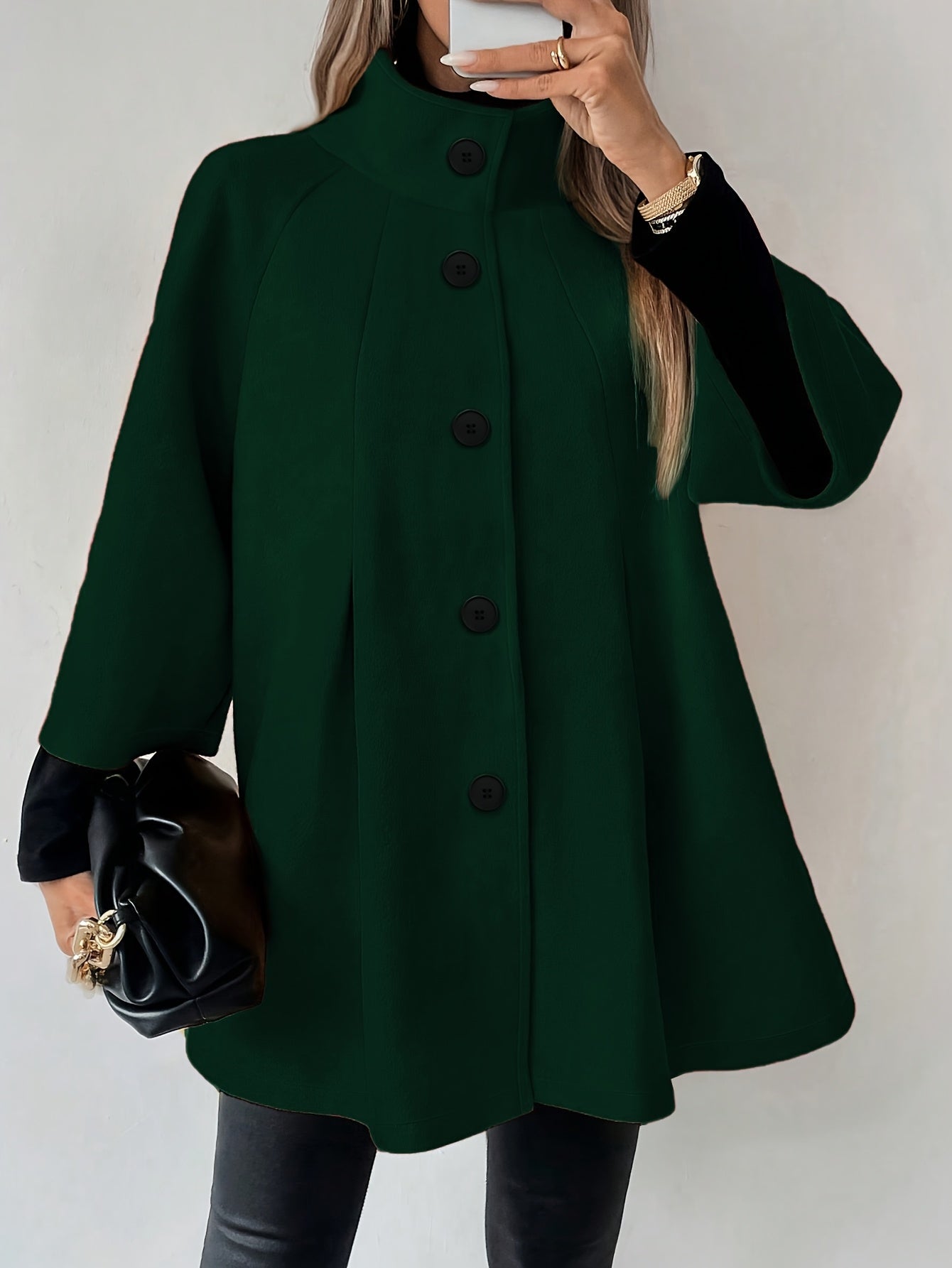 Casaco de tweed borbulhante para mulheres - Vestuário formal e casual longo com fecho de botão frontal, elegante para escritório e festa, para outono/inverno, roupa de frio chique em tom vermelho sofisticado, casacos de inverno para senhoras, moda sazonal, design eterno, construção durável, vestuário exterior elegante, mulheres com consciência da moda, moda de outono, silhueta clássica, material de alta qualidade, mulheres profissionais