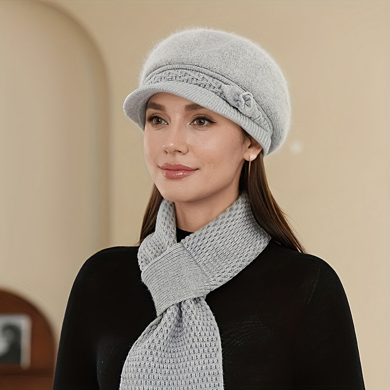 1 Gorro de Inverno de Pelúcia para Mulher - Gorro Macio com Fecho Ajustável, Proteção Leve e Quente para os Ouvidos para Clima Frio, Gorro de Inverno Elegante para Esqui, Corrida, Uso Diário - Disponível em Borgonha, Azul Marinho, Rosa, Roxo - Presente de Natal Perfeito para Mulheres