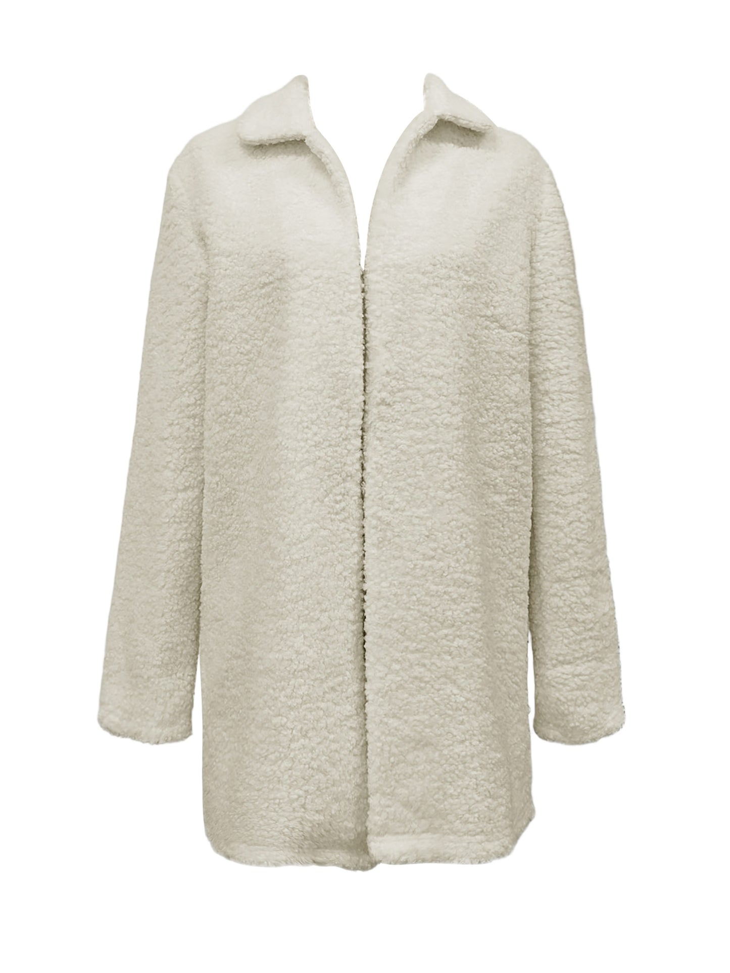 Casaco de Inverno Feminino com Gola Falsa - Jaqueta de Meio Comprimento para Todas as Estações, Casaco Casual de Cor Sólida, Blazer Lavável à Máquina para Camadas de Outono e Inverno (Escritório, Semi-Formal, Traje Casual) - Conforto Macio, Fácil Cuidado, Estilo Versátil