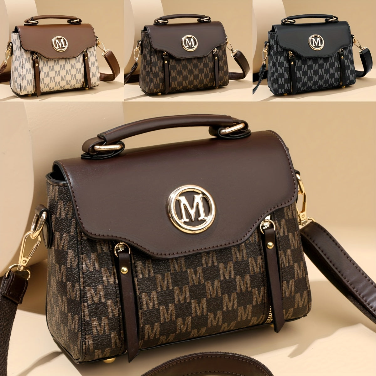 Fashionable Vintage Patterned Women'S Shoulder Bag | Multi-Pocket, Removable Strap, Large Capacity, Ideal for Daily Outings, Travel, Work, Shopping, and Dining, Great Gift for Family and Friends