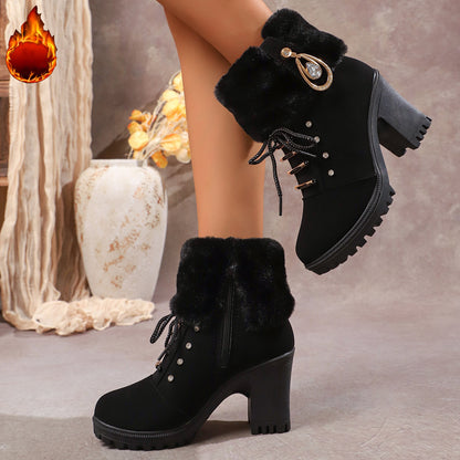 8 Sizes Available Women's Fashion Boots, Ankle Boots, Short Boots, Winter Warm Plush Shoes for Women