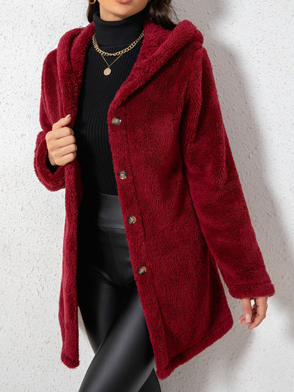 Elegant Women’s Fleece Jacket – Cozy Fall/Winter Outerwear
