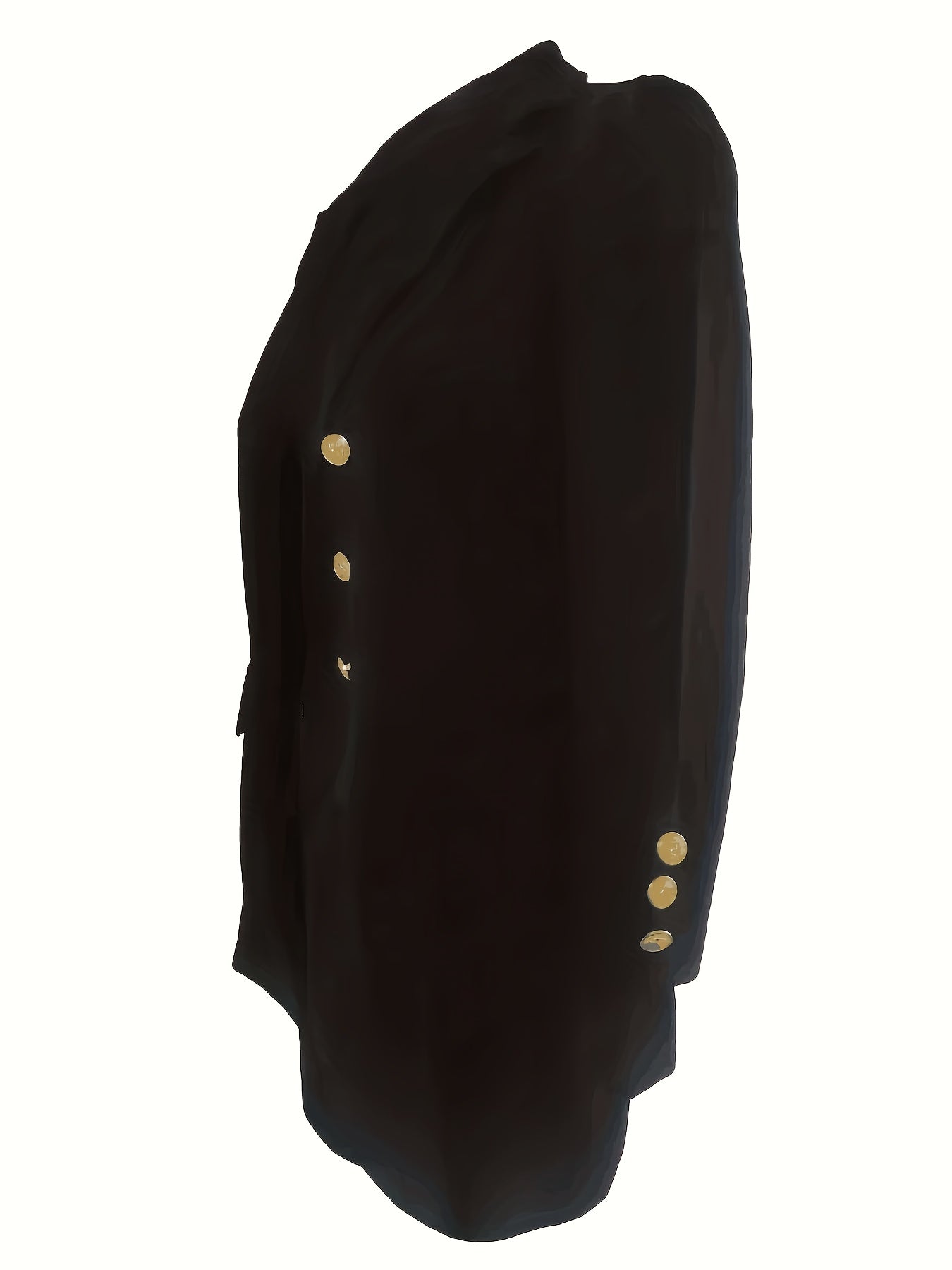 Ladies' Elegant Commuter Notch Lapel Double-Breasted Suit Skirt Set