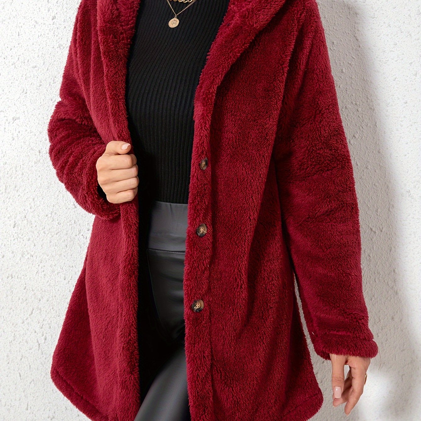 Elegant Women’s Fleece Jacket – Cozy Fall/Winter Outerwear