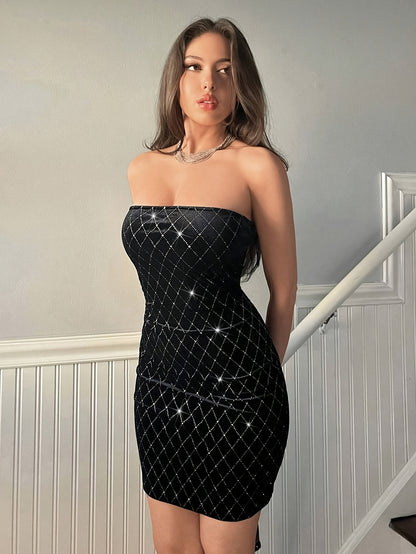 Women'S Sexy Backless Bodycon Dress, 100% Polyester Knit Fabric, Solid Color, Sleeveless, Spring/Summer/Fall Collection, Perfect for Adult