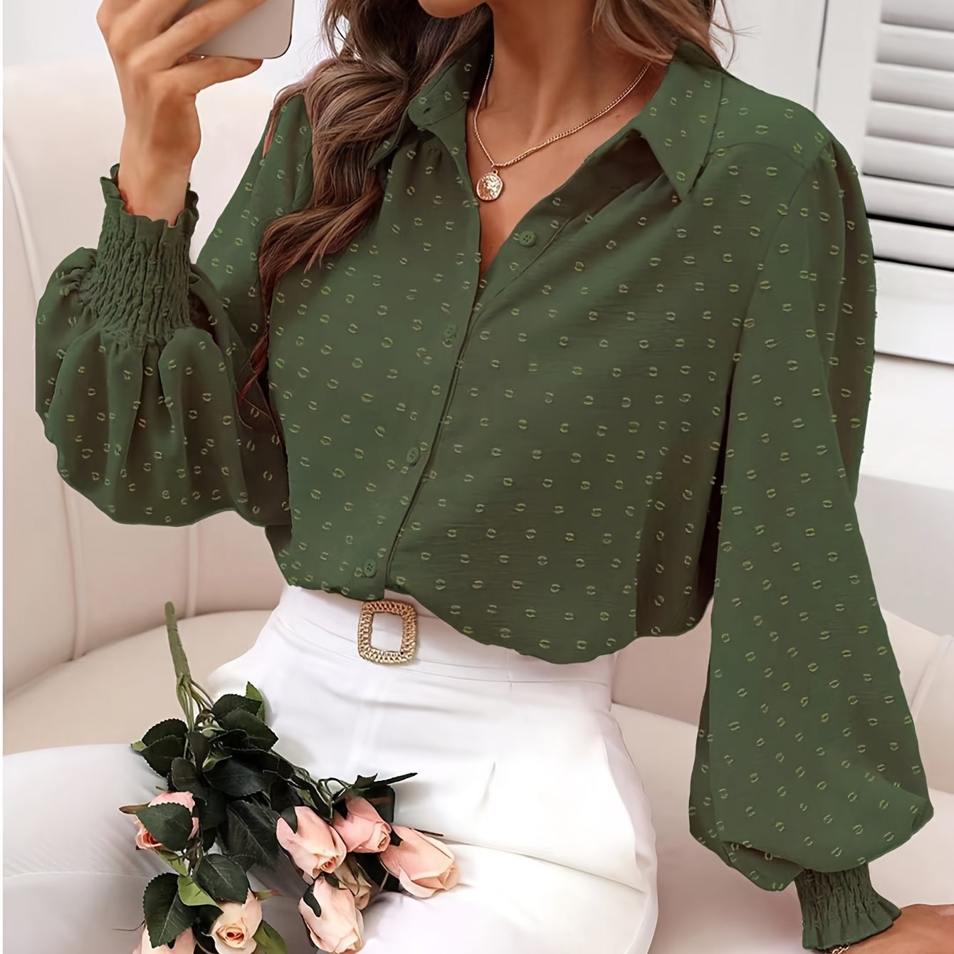 Elegant Floral Sleeve Shirt